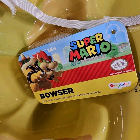 NINTENDO SUPER MARIO BROS BOWSER ADULT MASK COSPLAY HALLOWEEN COSTUME - Picture 7 of 7